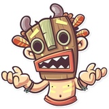 Tribal Masquerade WhatsApp Sticker #11