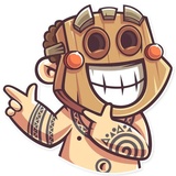 Tribal Masquerade WhatsApp Sticker #21
