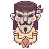 Tribal Masquerade WhatsApp Sticker #25