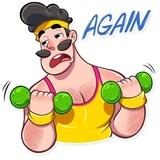 Aerobic Bob WhatsApp Sticker #10