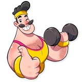 Aerobic Bob WhatsApp Sticker #4