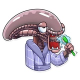 AI the Alien WhatsApp Sticker #11