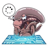 AI the Alien WhatsApp Sticker #14