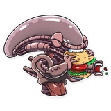 AI the Alien WhatsApp Sticker #17