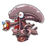 AI the Alien WhatsApp Sticker #21