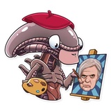 AI the Alien WhatsApp Sticker #22