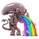 AI the Alien WhatsApp Sticker #23