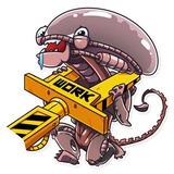 AI the Alien WhatsApp Sticker #28