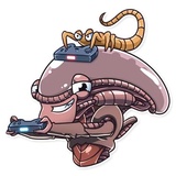 AI the Alien WhatsApp Sticker #30