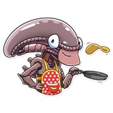 AI the Alien WhatsApp Sticker #9