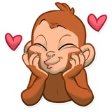 Mona Monkey WhatsApp Sticker #10