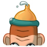 Mona Monkey WhatsApp Sticker #11
