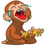 Mona Monkey WhatsApp Sticker #12