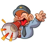 Mona Monkey WhatsApp Sticker #15