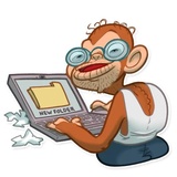 Mona Monkey WhatsApp Sticker #16