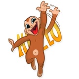 Mona Monkey WhatsApp Sticker #20
