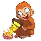 Mona Monkey WhatsApp Sticker #21