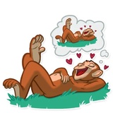 Mona Monkey WhatsApp Sticker #24
