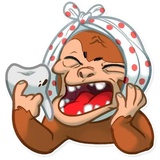 Mona Monkey WhatsApp Sticker #25