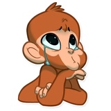 Mona Monkey WhatsApp Sticker #26