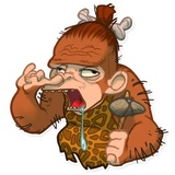 Mona Monkey WhatsApp Sticker #28