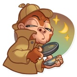 Mona Monkey WhatsApp Sticker #30