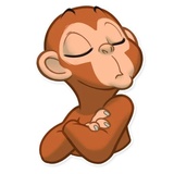 Mona Monkey WhatsApp Sticker #6