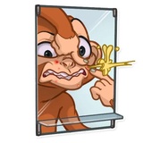 Mona Monkey WhatsApp Sticker #7