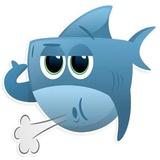 AntiLand Shark WhatsApp Sticker #24