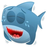 AntiLand Shark WhatsApp Sticker #8