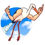 Birds With Arms WhatsApp Sticker #17