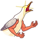 Birds With Arms WhatsApp Sticker #21