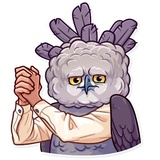 Birds With Arms WhatsApp Sticker #28