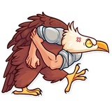 Birds With Arms WhatsApp Sticker #29