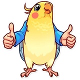 Birds With Arms WhatsApp Sticker #3