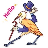 Birds With Arms WhatsApp Sticker #5