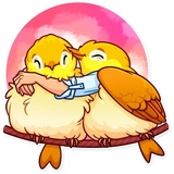 Birds With Arms WhatsApp Sticker #6