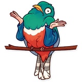 Birds With Arms WhatsApp Sticker #7