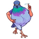 Birds With Arms WhatsApp Sticker #9