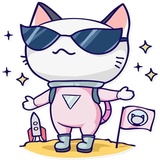 Astro Kitty WhatsApp Sticker #10