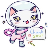 Astro Kitty WhatsApp Sticker #25