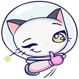 Astro Kitty WhatsApp Sticker #3