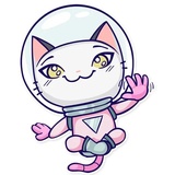 Astro Kitty WhatsApp Sticker #5