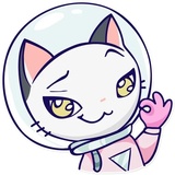 Astro Kitty WhatsApp Sticker #7
