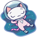 Astro Kitty WhatsApp Sticker #8