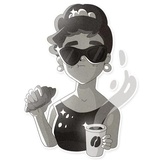 Audrey Glamour WhatsApp Sticker #7
