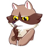 Bandit Raccoon WhatsApp Sticker #10