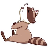 Bandit Raccoon WhatsApp Sticker #12