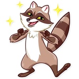 Bandit Raccoon WhatsApp Sticker #13