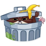 Bandit Raccoon WhatsApp Sticker #17